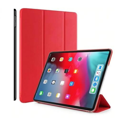 Apple iPad 12.9 3rd Gen 2018 Folio Smart Leather Magnetic Stand Case Cover (Red)