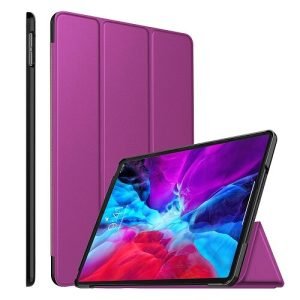 Apple iPad 12.9 4th Gen 2020 Folio Smart Leather Magnetic Stand Case Cover (Purple)