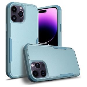 For Apple iPhone 14 Pro Max Case Drop Resistant Adventure Heavy Duty Rugged Shockproof Tough Cover (Sky Blue)