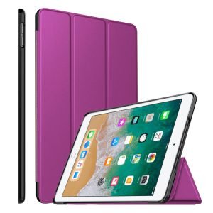 Apple iPad 6th Gen 9.7 Folio Smart Leather Magnetic Stand Case Cover (Purple)
