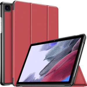 Samsung Galaxy Tab A7 Lite Case 8.7 Inch 2021 SM-T220 T225 Folio Smart Leather Magnetic Flip Stand Shockproof Cover (Red)