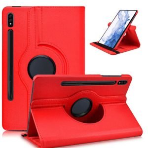 Samsung Galaxy Tab S8 11" SM-X700 /X706 Leather Case 360 Degree Rotate Smart Stand Cover (Red)