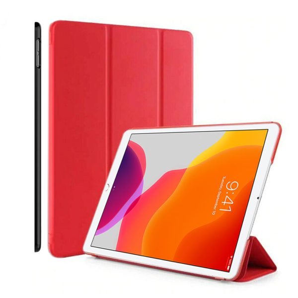 Apple iPad 7th Gen 10.2 Folio Smart Leather Stand Case (Red)