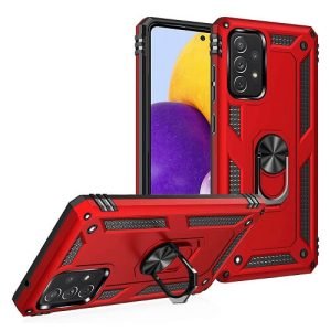 Samsung Galaxy A72 Magnetic Ring Cover Cover (Red)