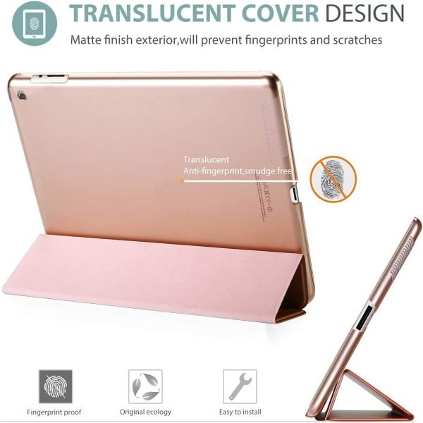 Apple iPad Air 4th Generation Case Folio Smart Leather Shockproof Magnetic Stand Cover (Rose Gold) - Image 3