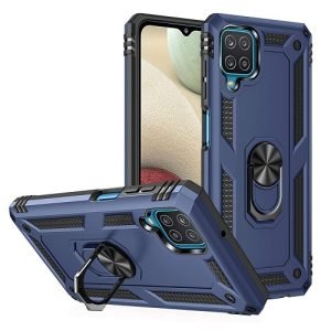 Samsung Galaxy A12 Magnetic Ring Cover Cover (Blue)