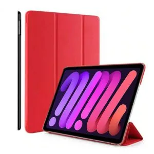 Apple iPad Mini 6 Folio Smart Leather Stand Case (Red)