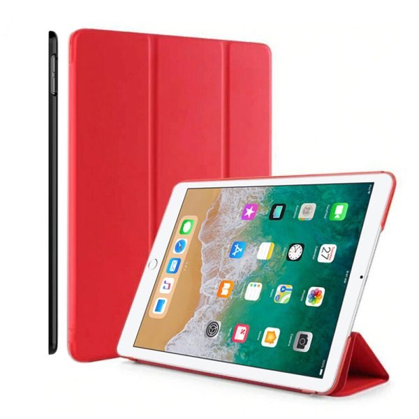 Apple iPad 6th Gen 9.7 Folio Smart Leather Stand Case (Red)