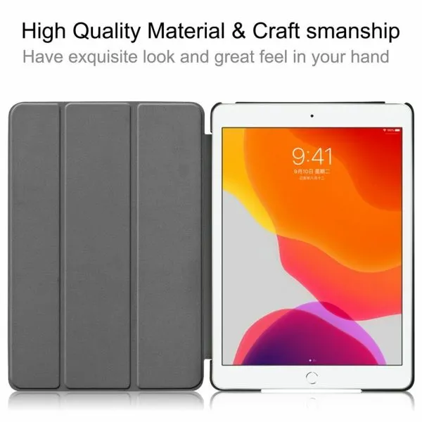 Apple iPad Air 4th Generation Case Folio Smart Leather Shockproof Magnetic Stand Cover (Black) - Image 8