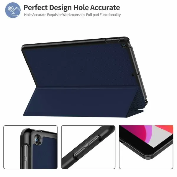 Apple iPad Air 4th Generation Case Folio Smart Leather Shockproof Magnetic Stand Cover (Black) - Image 6