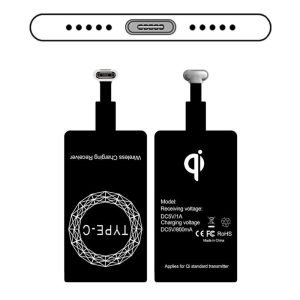 Type C Universal Qi Wireless Charger Receiver Charging Adapter Pad Coil For Andriod (USB-Type C)