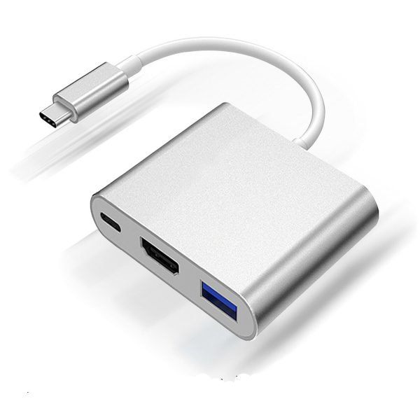 Type C to HDMI USB-C Adapter Converter USB 3.0 Cable 3 in 1 Hub For MacBook Pro