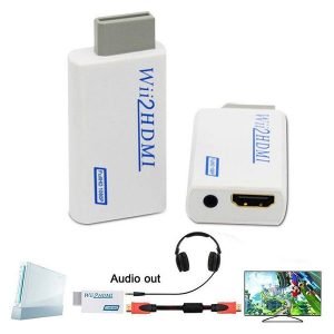 Wii to HDMI Converter Output Video Audio Adapter, with 1080P 720P 480P 3.5mm Audio Video Output Supports All Wii Display Models