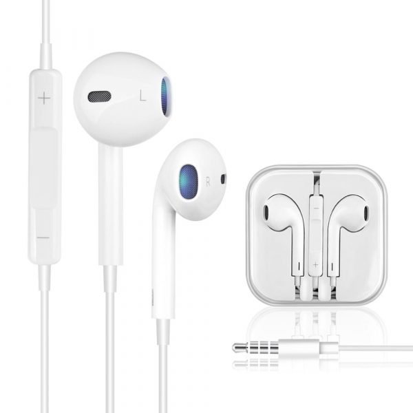 3.5mm Aux Earphones Wired Headphones/Earbuds with Microphone, in-Ear Headphones with Mic Built-in Volume Control Compatible with iPhone 6/6S/Android/iPad Most 3.5mm Audio