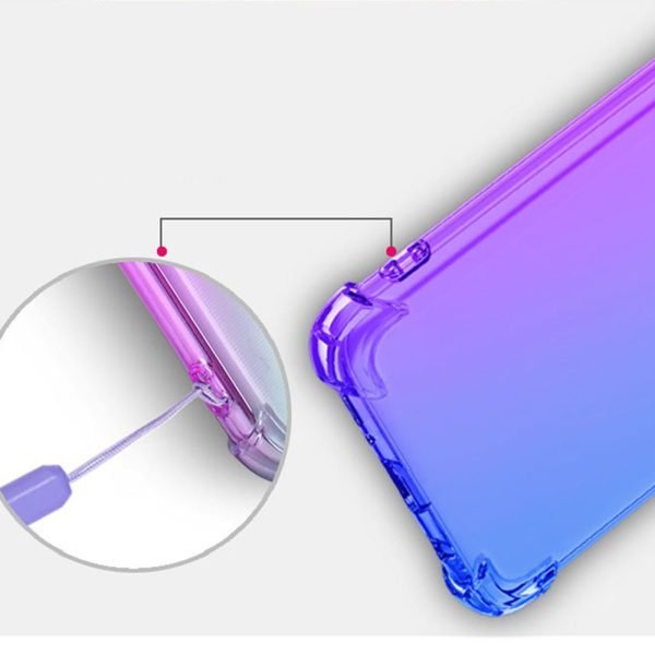 For Apple iPhone 12/12 Pro Clear Rainbow Case Shockproof Tough Gel Transparent Colorful Heavy Duty Phone Back Cover (Purple +Blue) - Image 4