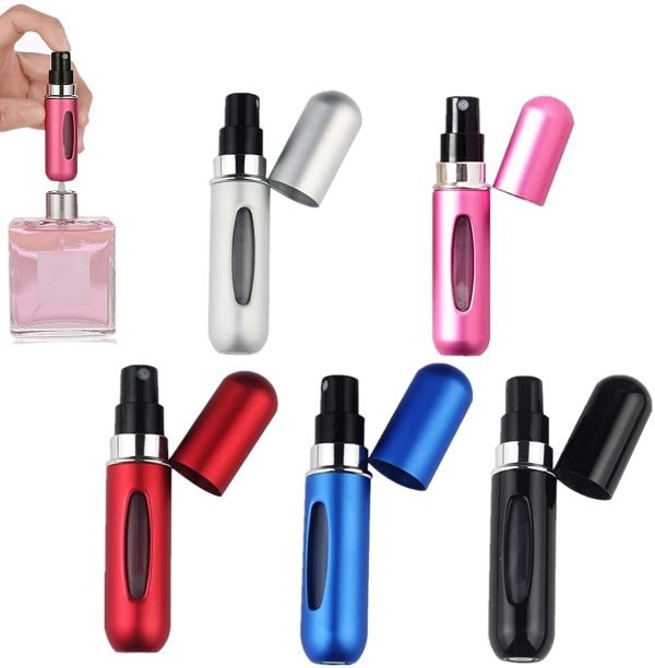 5ML Perfume Travel Refillable Mini Bottle Perfume Atomizer for Trip Fragrance Empty Spray Bottle Scent Pump Case (Black) - Image 5