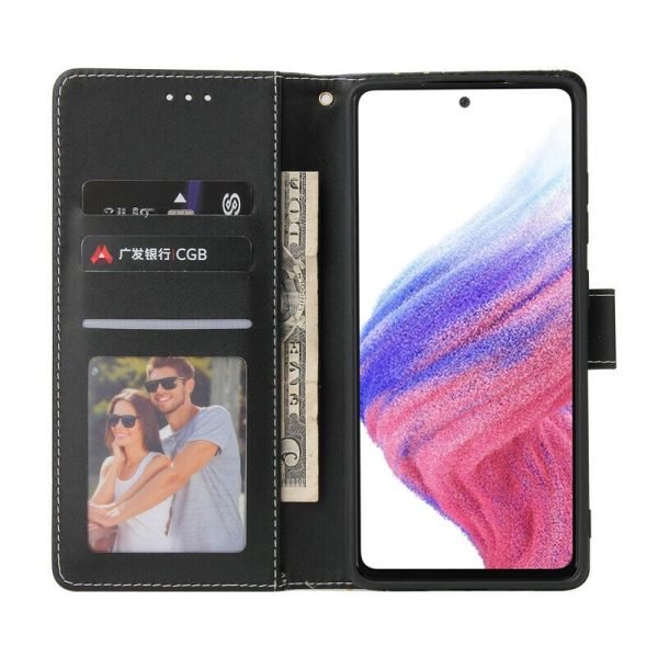 For Samsung Galaxy S22 5G Case Fashion Marble Painting Pattern Flip Wallet Case Leather Card Slots Stand Cover (Blue) - Image 5