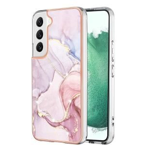 Samsung Galaxy S22 5G Case Hard back Marble Pattern Slim Design Enhanced Camera and Screen Protection Girls and Women Cover (Pink)