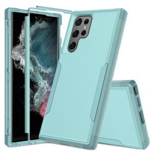 Samsung Galaxy S22 Ultra 5G Case Drop Resistant Adventure Tradies Heavy Duty Rugged Shockproof Tough Cover (Sky Blue)
