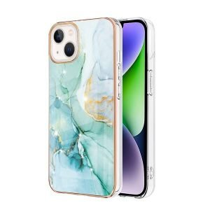 Apple iPhone 14 Pro Max Flower Pattern Marble Case