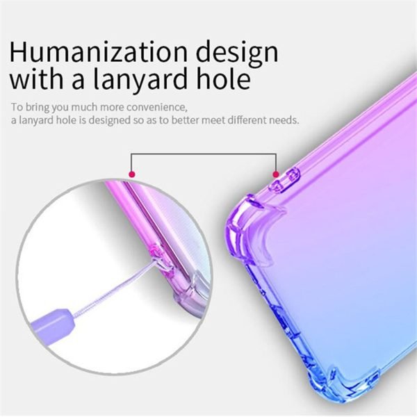 Samsung Galaxy S22 Ultra Clear Rainbow Case Shockproof Tough Gel Transparent Air Cushion Heavy Duty Phone Back Cover (Purple+Blue) - Image 6