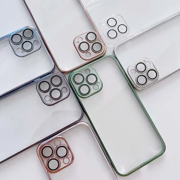 Electro Plating Clear Case For Apple iPhone 7 / 8 Shockproof Tough Heavy Duty Back Cover (Blue) - Image 2