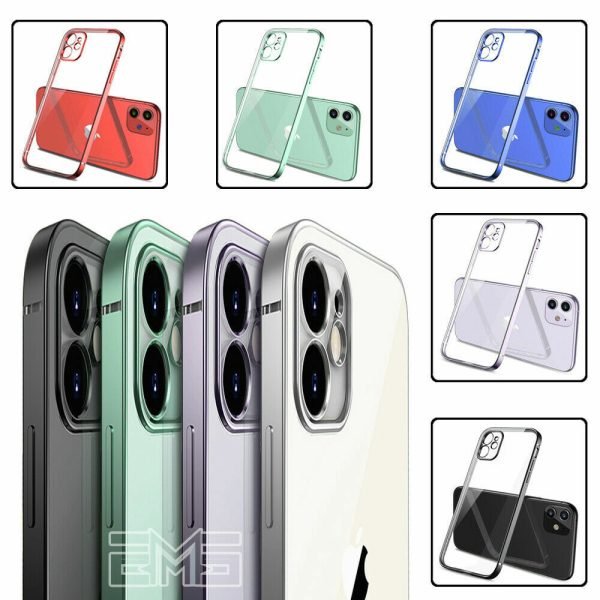 Electro Plating Clear Case For Apple iPhone 7 / 8 Shockproof Tough Heavy Duty Back Cover (Blue) - Image 3