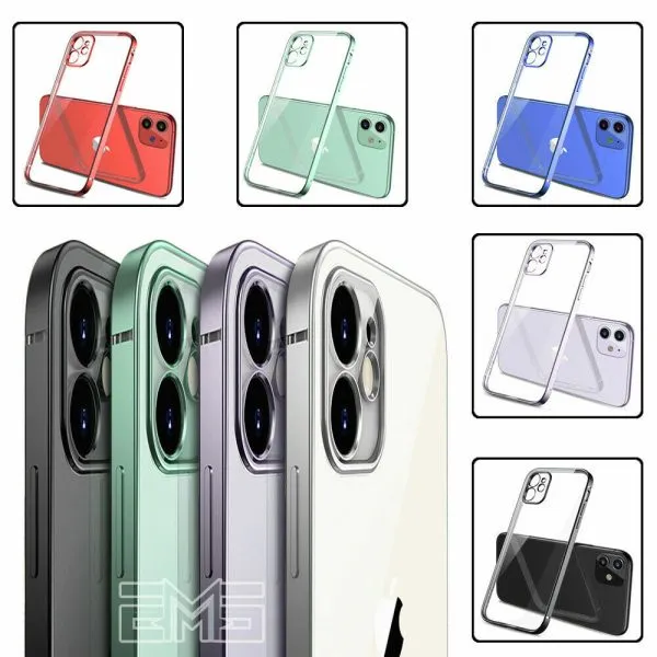 Electro Plating Clear Case For Apple iPhone 7 / 8 Shockproof Tough Heavy Duty Back Cover (Blue) - Image 5