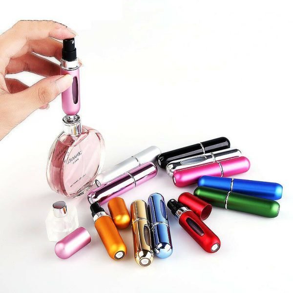 5ML Perfume Travel Refillable Mini Bottle Perfume Atomizer for Trip Fragrance Empty Spray Bottle Scent Pump Case (Black) - Image 3