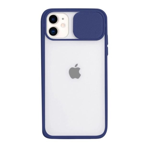 For Apple iPhone 11 Blue Tough Case Shockproof Heavy Duty TPU Smart Camera Lens Protector Slide Back Cover