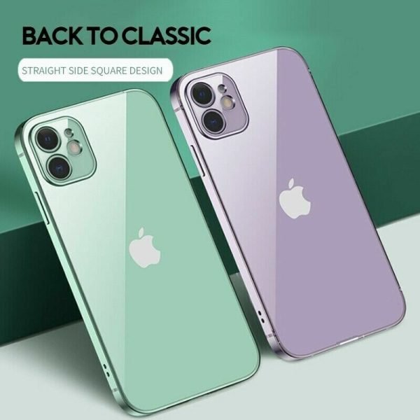 Electro Plating Clear Case For Apple iPhone 8 Shockproof Tough Heavy Duty Back Cover (Purple) - Image 7