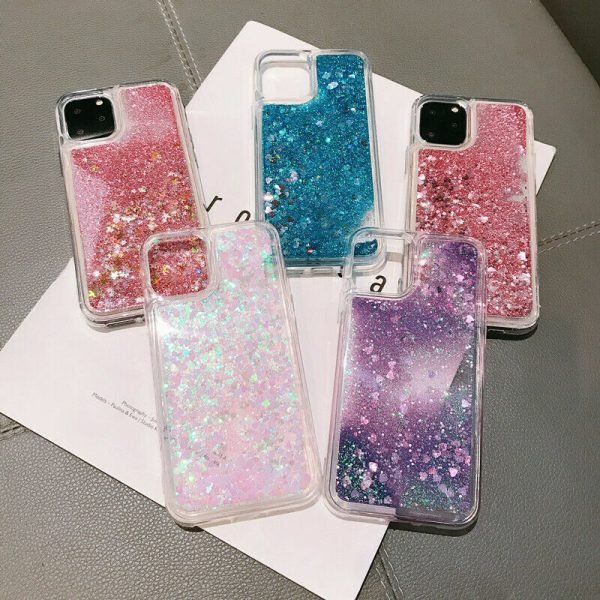 For Apple iPhone 11 Pro Max White Clear Gel Case Heavy Duty Shockproof Liquid Glitter TPU Silicone Back Cover - Image 4