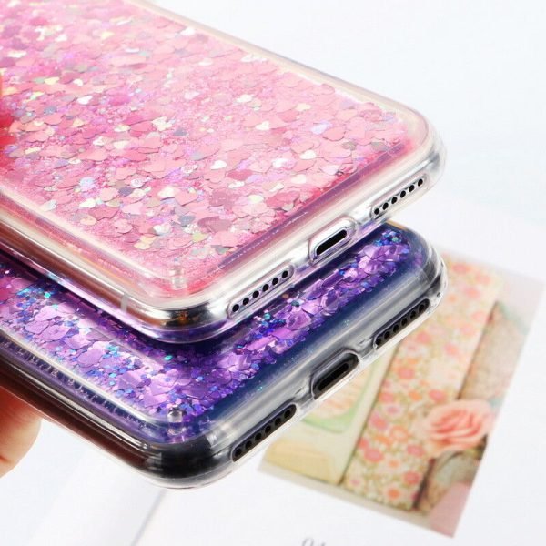 For Apple iPhone XR Blue Clear Gel Case Heavy Duty Shockproof Liquid Glitter TPU Silicone Back Cover - Image 10