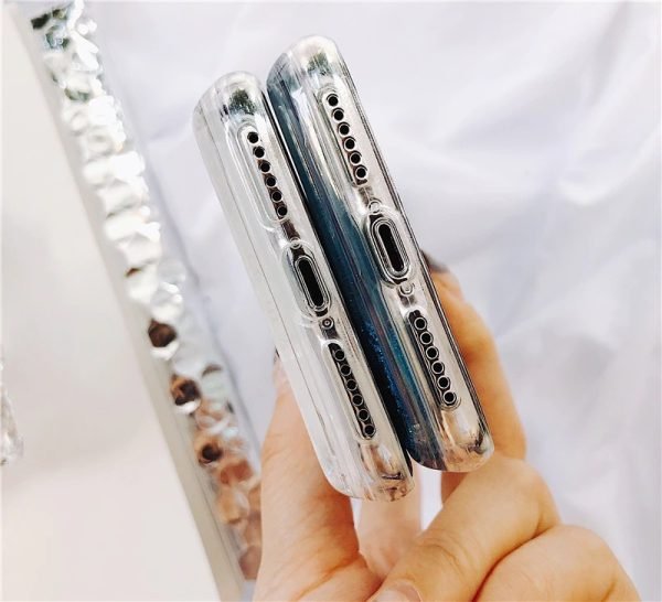 For Apple iPhone XR Blue Clear Gel Case Heavy Duty Shockproof Liquid Glitter TPU Silicone Back Cover - Image 3