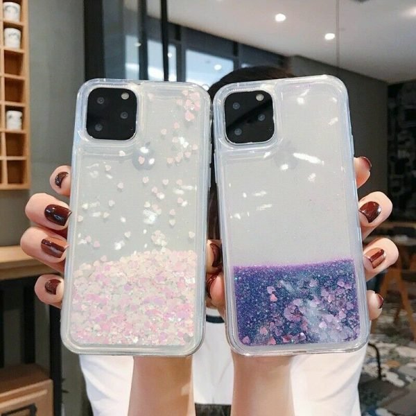 For Apple iPhone 11 Pro Max White Clear Gel Case Heavy Duty Shockproof Liquid Glitter TPU Silicone Back Cover - Image 2