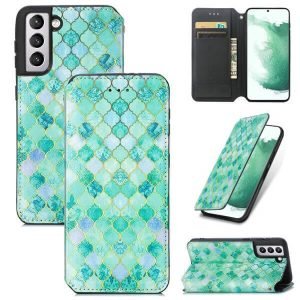 CaseNeo For Samsung Galaxy S23 Plus 5G Leather Wallet Flip Case With RFID Blocking Credit Card Holder Slots Cover – Emerald