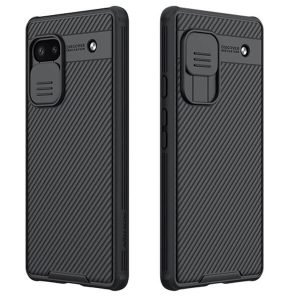 For Google Pixel 6a Nillkin Case Shockproof Heavy Duty Rugged Anti Knock TPU Camera Slide Protector Tough Back Cover (Black)