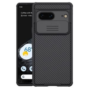 For Google Pixel 7 Nillkin Case Shockproof Heavy Duty Rugged Anti Knock TPU Camera Slide Protector Tough Back Cover (Black)