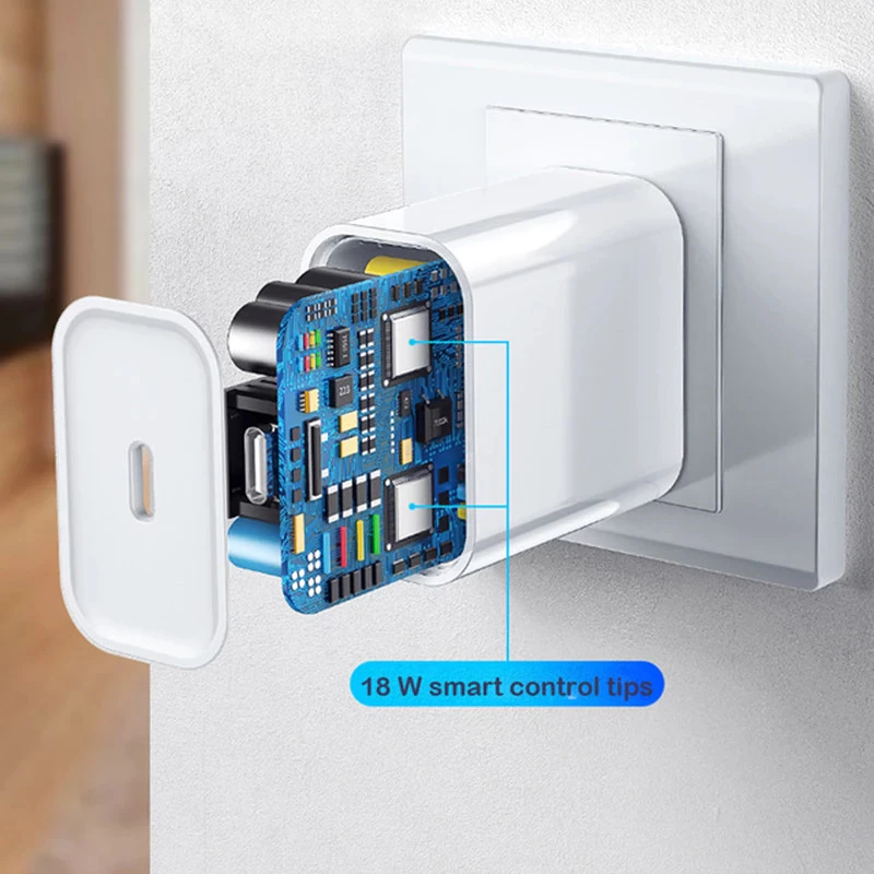 20W PD QC Fast Wall Charger New USB C Power Adapter For Samsung iPhone iPad Tablet (White) - Image 4