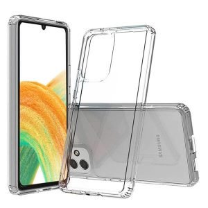 Samsung Galaxy A23 5G Clear Case Shockproof Tough Gel Transparent Air Cushion Heavy Duty Phone Back Cover (Crystal Clear)
