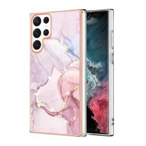 Samsung Galaxy S23 5G Case Hard back Marble Pattern Slim Design Enhanced Camera and Screen Protection Girls and Women Cover (Rose Gold)