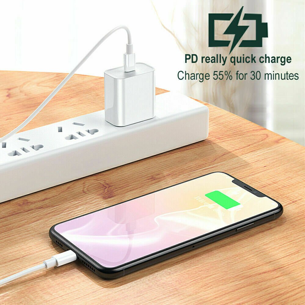20W PD QC Fast Wall Charger New USB C Power Adapter For Samsung iPhone iPad Tablet (White) - Image 5