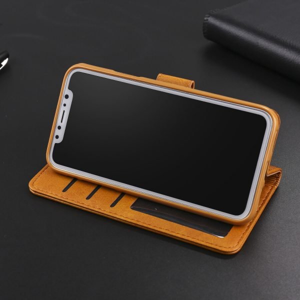 For Apple iPhone 12 Pro Brown Wallet Case Heavy Duty Shockproof Card Holder Leather Flip Cover - Image 3