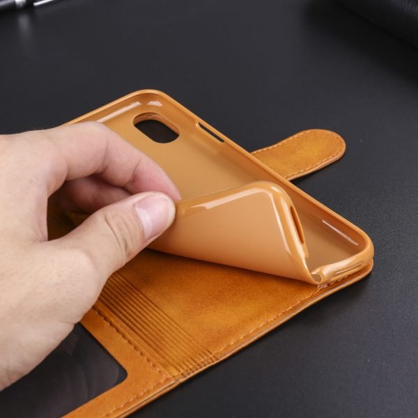 For Apple iPhone 12 Pro Brown Wallet Case Heavy Duty Shockproof Card Holder Leather Flip Cover - Image 6