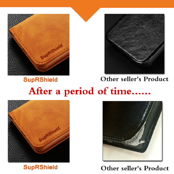 For Apple iPhone 12 Pro Brown Wallet Case Heavy Duty Shockproof Card Holder Leather Flip Cover - Image 4