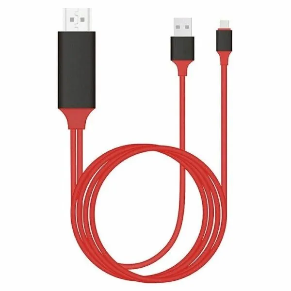 1080P Lightning to HDMI Cable Adapter Sync Audio Video Charge Port Connector For Apple iPhone iPad to HD TV /Projector /Monitor