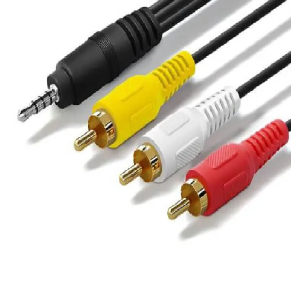 3.5mm Jack to 3 RCAPhono Stereo Y Splitter Audio Aux Cable Male to Male