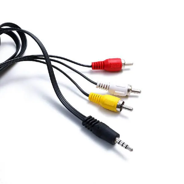 3.5mm Jack to 3 RCAPhono Stereo Y Splitter Audio Aux Cable Male to Male