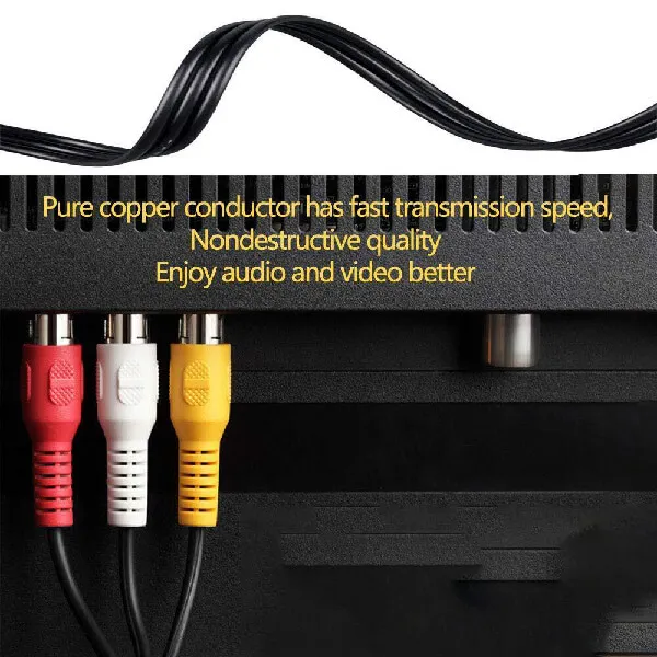 3.5mm Jack to 3 RCAPhono Stereo Y Splitter Audio Aux Cable Male to Male