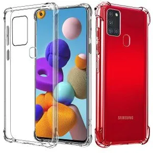 Samsung Galaxy A21s Crystal Clear Heavy Duty Transparent TPU Bumper Shockproof Case Cover